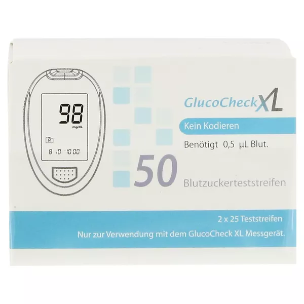 Glucocheck XL Blutzuckerteststreifen 50 St