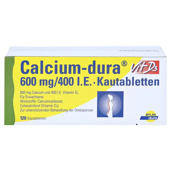 Calcium DURA Vit D3 600 mg/400 I.E. 120 St