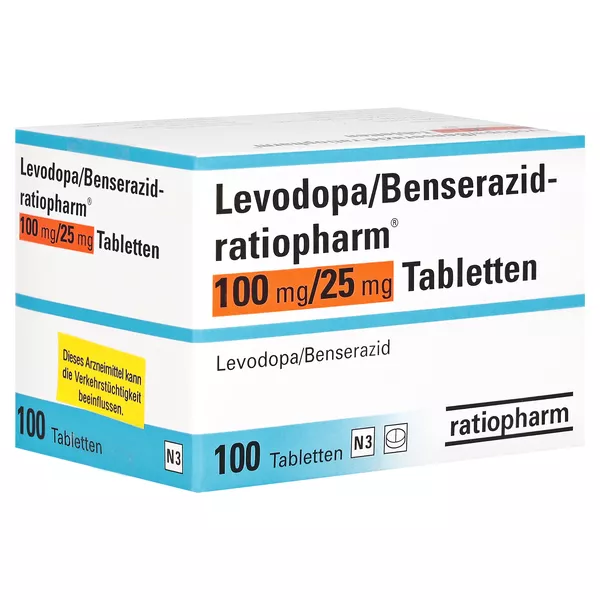 LEVODOPA/Benserazid-ratiopharm 100 mg/25 mg Tabl. 100 St