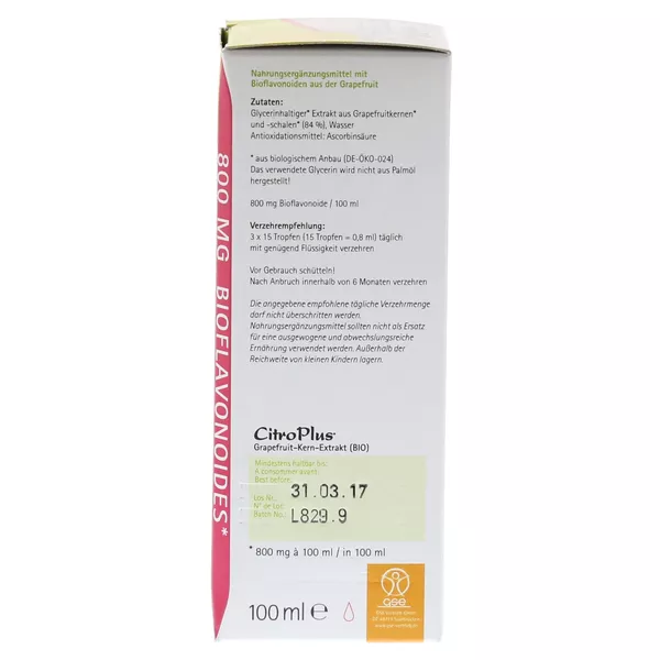 CitroPlus 800® (Bio) Grapefruitkernextrakt 100 ml