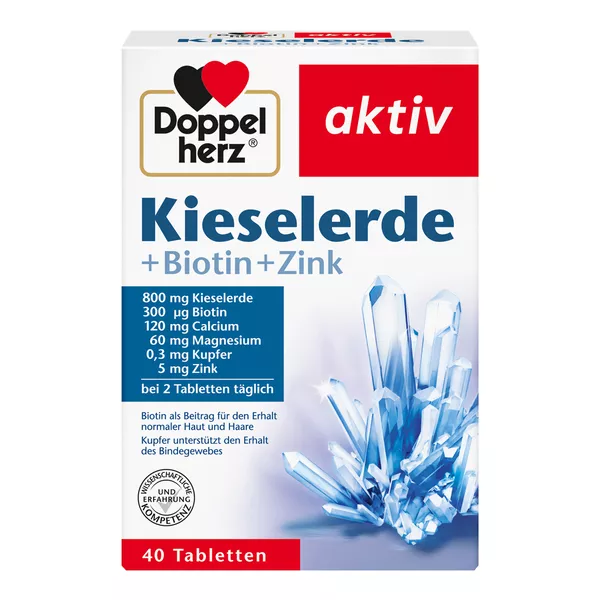 Doppelherz aktiv Kieselerde + Biotin + Zink 40 St