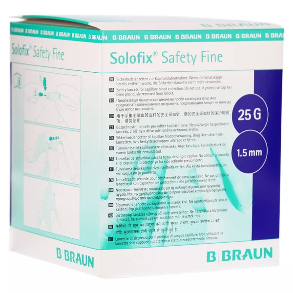 Solofix Safety Fine Lanzetten 25 Gx1,5 m