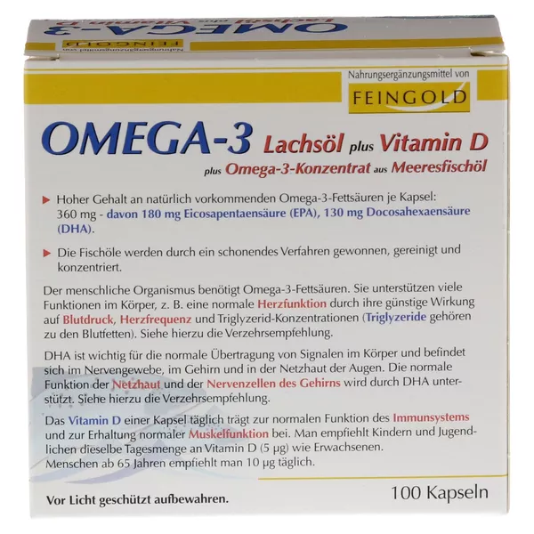 Omega-3 Lachsöl plus Vit.D plus Omega-3 100 St