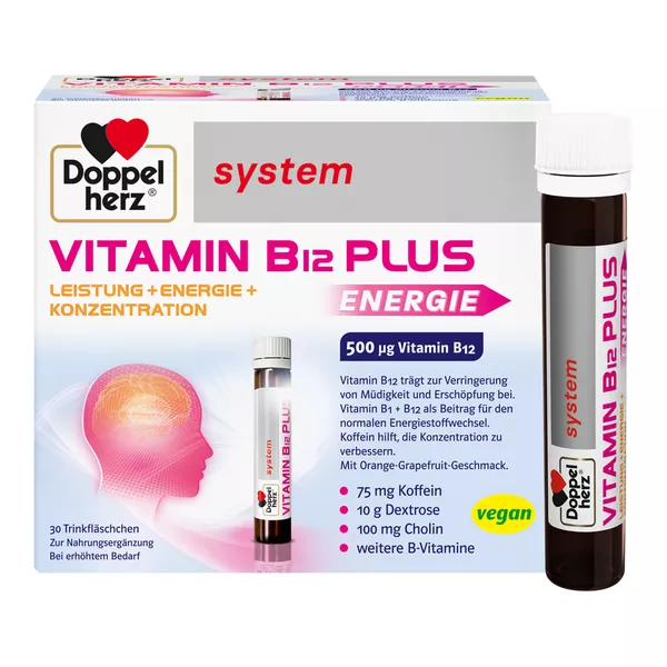Doppelherz system Vitamin B12 Plus Leistung + Energie + Konzentration 30X25 ml
