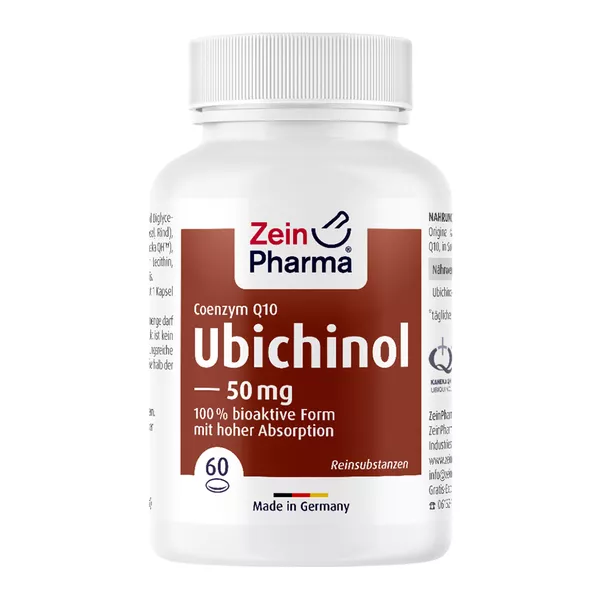 Ubichinol Q10 Kapseln mit bioaktivem Ubichinol 50 mg, 60 St.