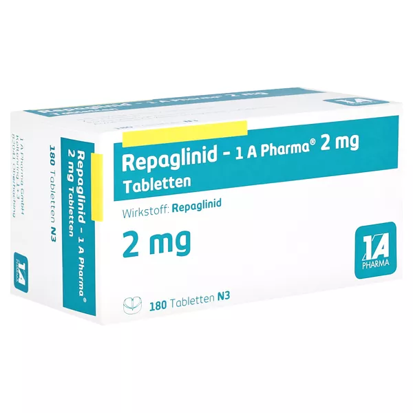 Repaglinid-1a Pharma 2 mg Tabletten 180 St