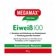 MEGAMAX Einzelportionen Eiweiss 100 NEUTRAL 30 g