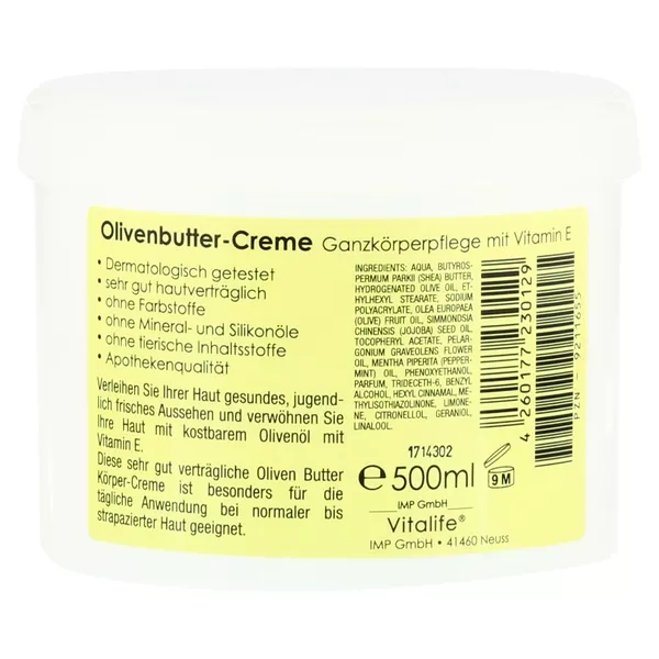Olivenbutter Creme Vit.e 500 ml