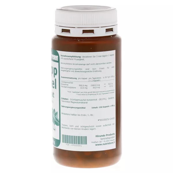 Grünlippmuschel 500 mg Konzentrat Kapsel 150 St