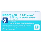 Naproxen 1 A Pharma 250 mg bei Regelschmerzen, 30 St.