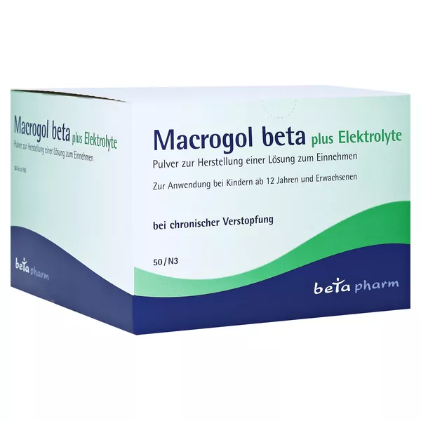 Macrogol beta plus Elektrolyte Pulver 50 St