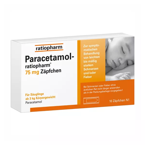 Paracetamol ratiopharm 75 mg