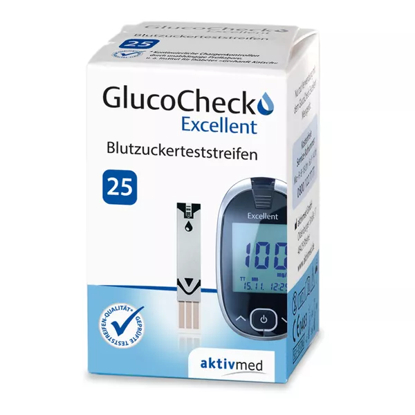 GlucoCheck Excellent Blutzuckerteststreifen 25 St
