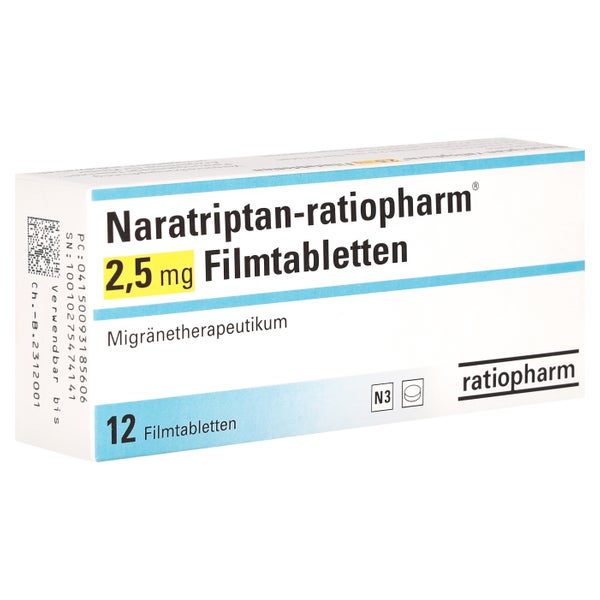 NARATRIPTAN-ratiopharm 2,5 mg Filmtabletten 12 St