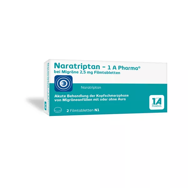 Naratriptan-1 A Pharma bei Migräne 2,5 mg