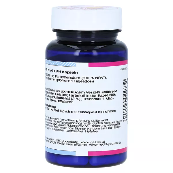 Vitamin B5 6 mg GPH Kapseln 30 St