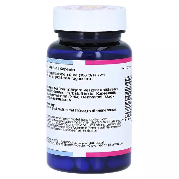 Vitamin B5 6 mg GPH Kapseln 60 St