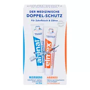 aronal und elmex Doppel-Schutz Zahnpasta Reiseset 2X12 ml