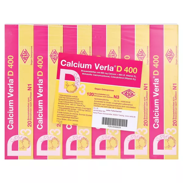 Calcium Verla D 400 Brausetabletten 120 St