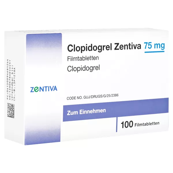 Clopidogrel Zentiva 75 mg Filmtabletten 100 St