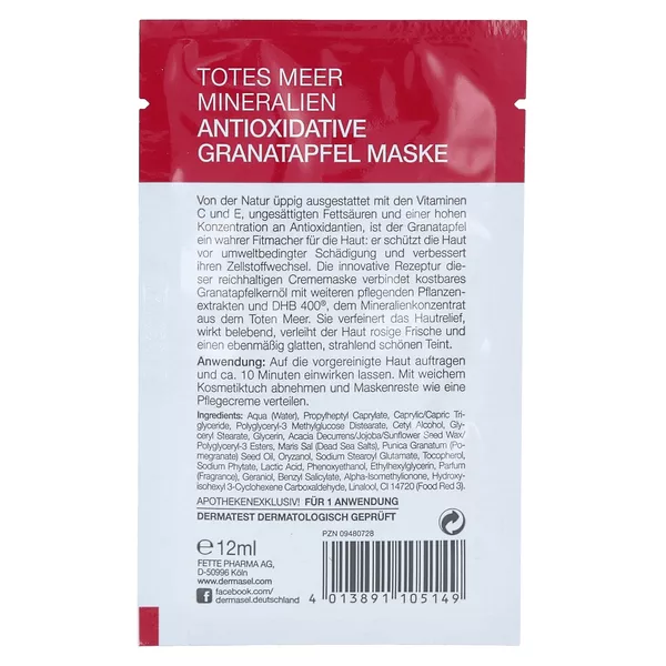 Dermasel Granatapfel Maske, 12 ml