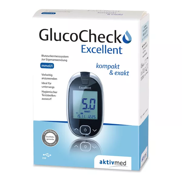 GlucoCheck Excellent Set mmol/l 1 St