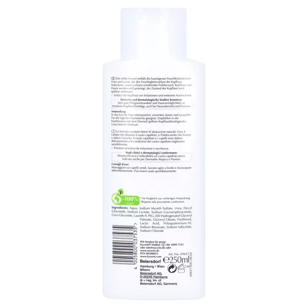Eucerin DermoCapillaire Urea Kopfhautberuhigendes Shampoo, 250 ml