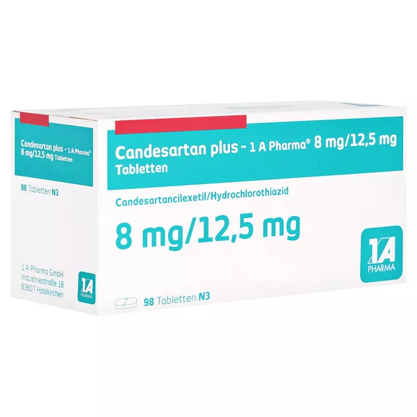 CANDESARTAN plus-1A Pharma 8 mg/12,5 mg Tabletten 98 St
