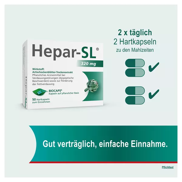 Hepar-sl 320 mg Hartkapseln 50 St