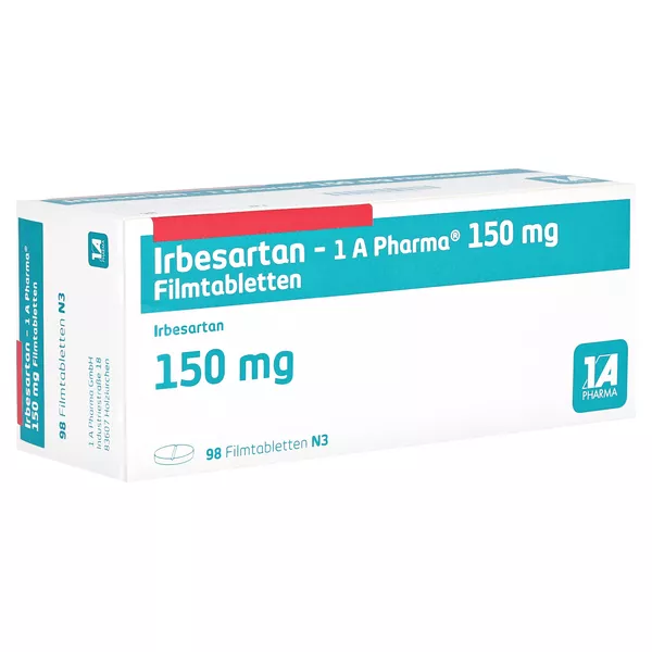 IRBESARTAN-1A Pharma 150 mg Filmtabletten 98 St