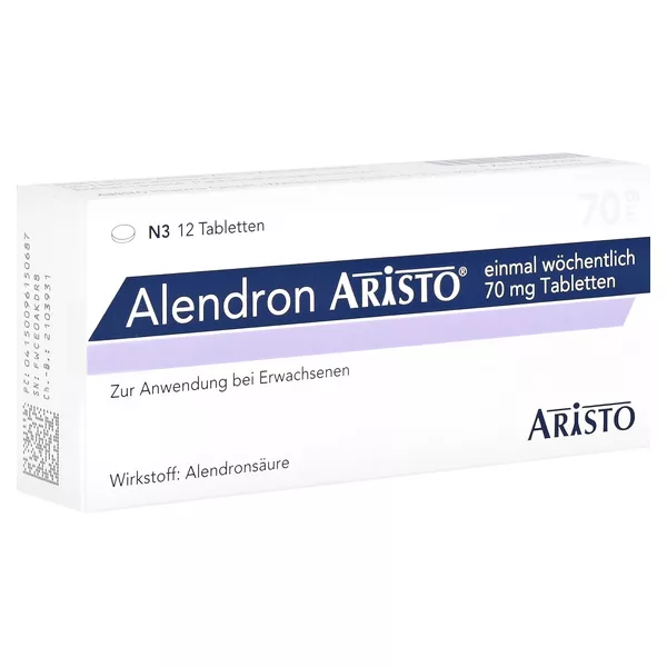 ALENDRON Aristo 1x wöchentlich 70 mg Tabletten 12 St