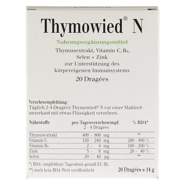 Thymowied N Dragees 20 St
