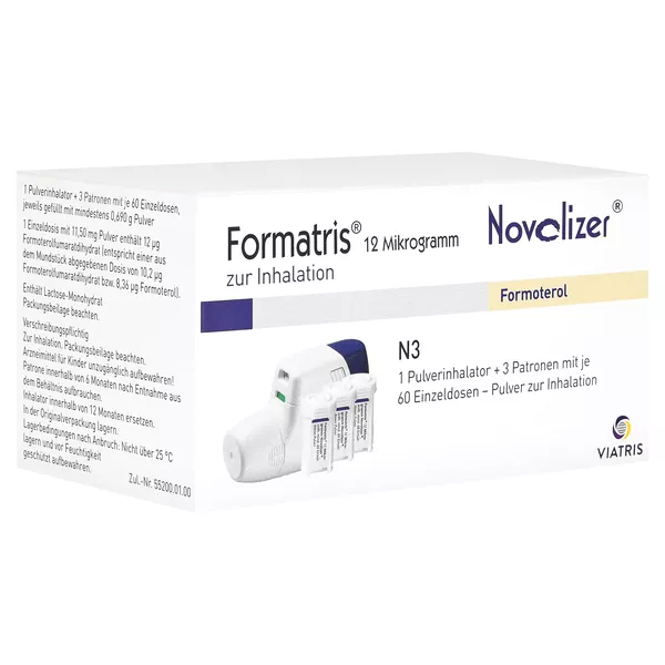 FORMATRIS 12µg Novolizer 3x60 ED Inhalator+Patrone 180 Sp