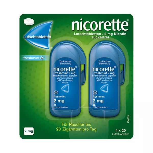 nicorette freshmint Lutschtablette 2 mg- Jetzt bis zu 10 Rabatt sichern*, 80 St.