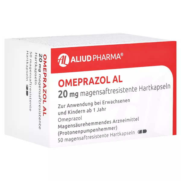 OMEPRAZOL AL 20 mg magensaftresistente Hartkapseln 50 St