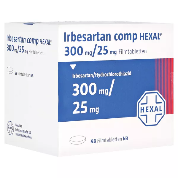 IRBESARTAN comp HEXAL 300 mg/25 mg Filmtabletten 98 St