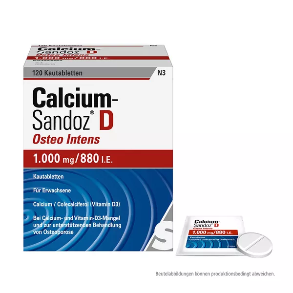 Calcium Sandoz D Osteo intens, 120 St.