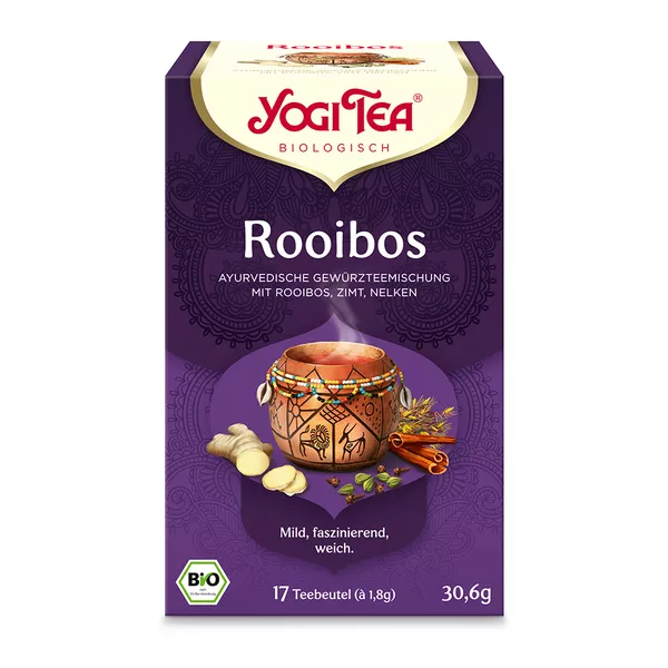 YOGI TEA, Rooibos, Bio Gewürz- und Kräutertee 17X1,8 g