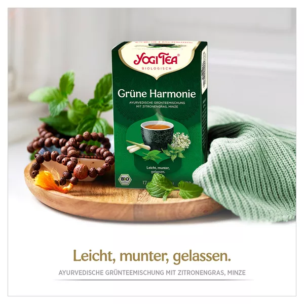 YOGI TEA, Grüne Harmonie, Grüner Bio Kräutertee 17X1,8 g