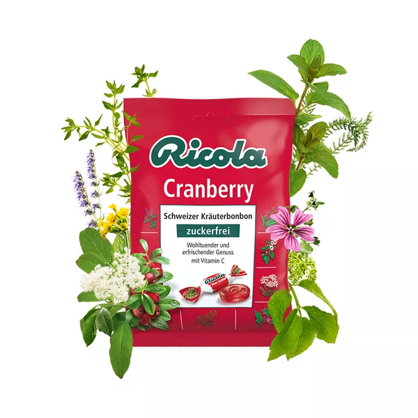 Ricola Cranberry ohne Zucker 75 g