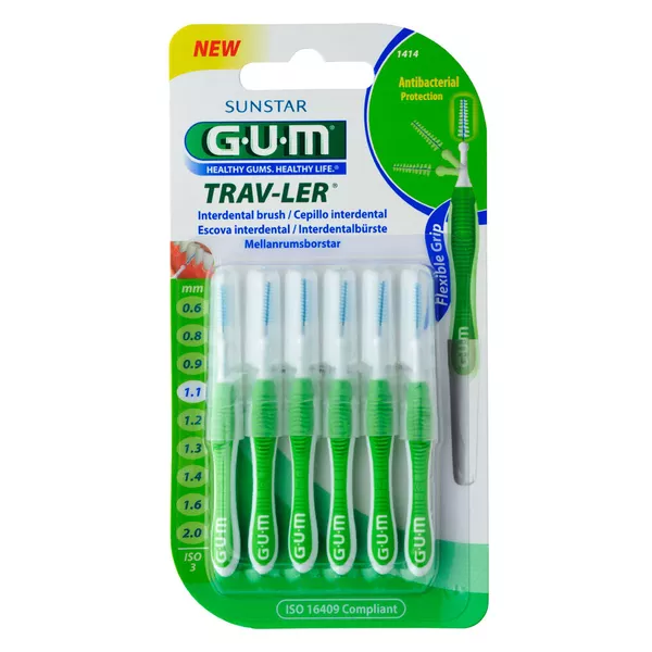 GUM Trav-ler 1,1mm Tanne grün Interdenta 6 St