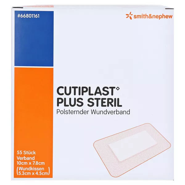Cutiplast Plus Steril 7,8x10 cm Verband 55 St