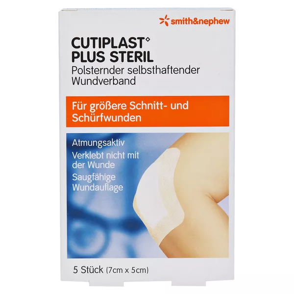 Cutiplast Plus Steril 5x7 cm Verband 5 St