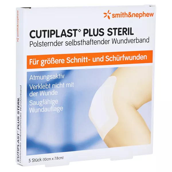 Cutiplast Plus Steril 7,8x10 cm Verband 5 St