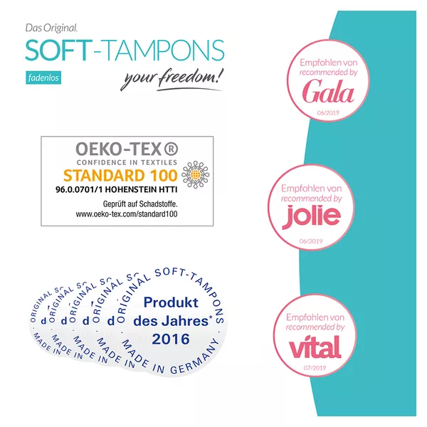 JOYDIVISION Soft-Tampons normal" – Spenderbox" 10 St