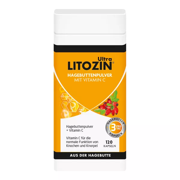 Litozin Ultra Hagebuttenpulver + Vitamin C 120 St