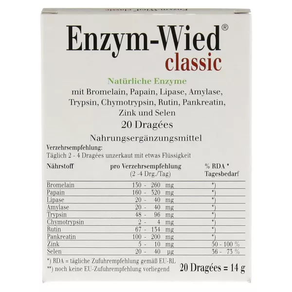 Enzym-wied Classic Dragees 20 St