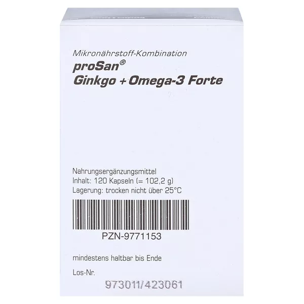 proSan Ginkgo+Omega-3 Forte, 120 St.
