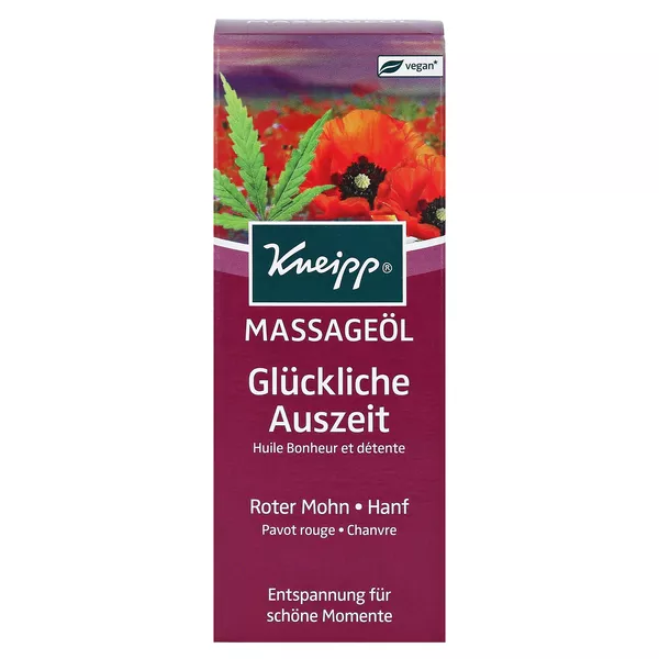 Kneipp Massageöl Glückliche Auszeit - Roter Mohn & Hanf 100 ml