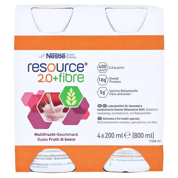 Resource 2.0 Fibre Multifrucht 6X4X200 ml